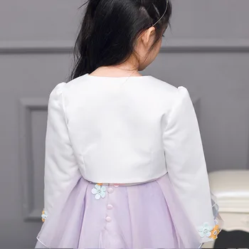 2020 Nove Dolg Rokav Vrhnja Plast Za Dekleta Obleke Jeseni Dekleta z Dolgimi Rokavi Otroci Obleko Za Deklice, Samorog Jakna 3 12Y