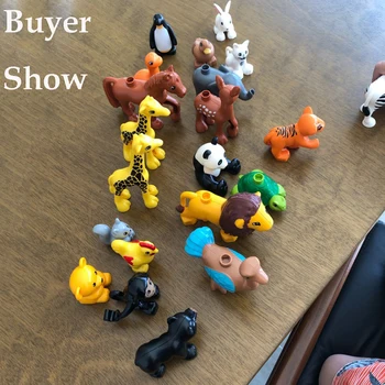 20pcs najboljših daril otroci igrače gradniki živali zoo baby & malčka igrača združljiv z Duploed živali