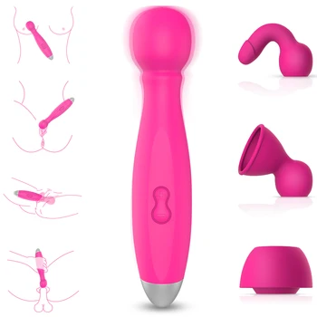 Čarobno Palico Klitoris Vibrator Sex Igrača za Žensko G Spot za Stimulacijo brez 3 Massager Pokrivala 7 Način Vibracij AV Masaža Dildo