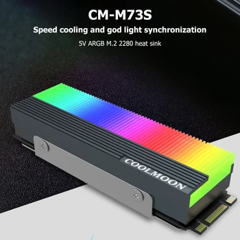 PC Računalnik Vodno Hlajenje Pribor CM-M7S Heatsink Radiator Hladilnik M. 2 2280 ARGB SSD Odvajanje Toplote Pad