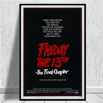 Plakate in grafike v petek 13. horror film plakat Jason Voorhees platno umetnosti stenske slike za dnevna soba dekoracijo doma