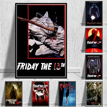 Plakate in grafike v petek 13. horror film plakat Jason Voorhees platno umetnosti stenske slike za dnevna soba dekoracijo doma