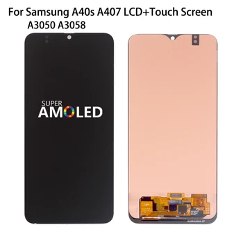 Amoled Zaslon Za Samsung Galaxy A40s A407 A3050 A3058 LCD-Zaslon, Zaslon na Dotik, Računalnike Stekla Montažo rezervnih Delov