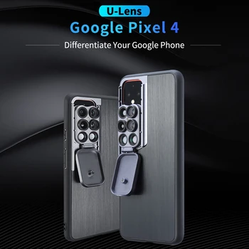 Ulanzi U-Objektiv Primeru Telefon z 6 v 1 Večnamenski Objektiv za Google Pixel 4 Pixel 4XL10X 20X Makro/Double/širokokotni/Fisheye Objektiv