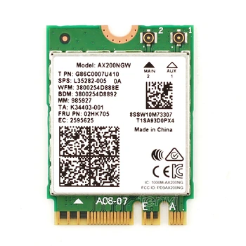 Desktop PCI-E 1X Brezžični Pretvornik Z 2400Mbps Omrežna Kartica Za Intel AX200 Bluetooth 5.0 za Okna 10 Prenosnik