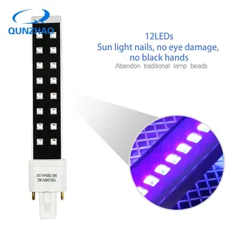 Lučka Za Nohte UV-LED 16 9W LED 395nm Ultravijolično Nohtov Led Žarnice Žarnice Za Nadomesti Zdravljenju Nail Art za Lase Žarnice Zamenjava Cevi