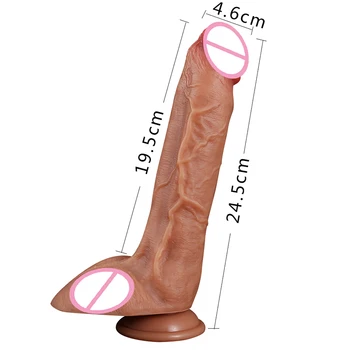 24.5*4.6 cm Dolgo Dildos Big priseska Velike Dong Velik Kurac Ogromen Dildo Realne Dick Odrasle Ženske Erotične Vstavite Izdelke, povezane s spolnostjo