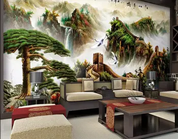 Veliko 3d freske,Kitajski Great Wall ozadje de papel parede,restavracija, dnevni prostor kavč, TV steno spalnica steno papirjev doma dekor