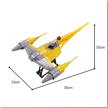 Moc Prostor Bojna Model Diy gradniki Star Wars Serije N-1Starfighter vesoljsko Ladjo Vojne Opeke Otroci Igrače Fant Darilo za Rojstni dan