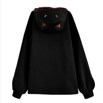 Ženske Šivanje Tri-Dimenzionalni Žep Srčkan Design, Pulover Sweatershirt oodie prevelik pulover s kapuco znoj a capuche E1