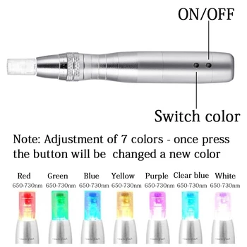 BB Krema Pralni Starter Kit 7 Barvni LED Zdravljenje Pero Za Belilna Krema za Odstranjevanje Aken Zmanjšanje strij, Električni Dr. pero