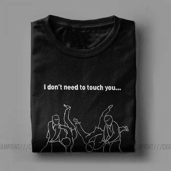 Moški Aikido T-Majice Premagati vas s svojim Uke Novost Crewneck Kratek Rokav Vrhovi Cotton Tee Shirt Grafiko, ki je Natisnjena Majica Plus Velikost