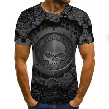 2020 Poletje majica s kratkimi rokavi Moški Ulične O Vratu Kratek Rokav Tees Vrhovi Punk Stil Moškega Oblačila, Casual 3D Tiskanja Tshirt