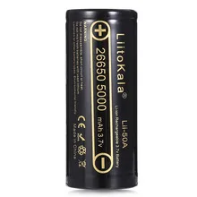 LiitoKala lii-50A 26650 5000mah litijeva baterija 3,7 V 5000mAh 26650 baterije za ponovno polnjenje 26650-20A primerna za flashligh NOVA