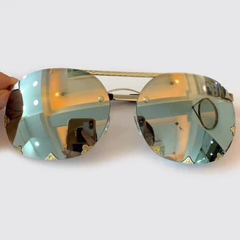 Unisex Okrogla sončna Očala Ženske Luksuzni Retro Moški Ogledalo Prevelik Zakovice sončna Očala Ženski Vožnje Gafas de
