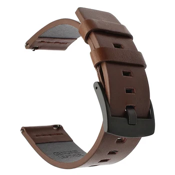 20 mm 22 mm Pravega Usnja Watch Pasu Trak za Samsung Galaxy Watch 42mm 46mm Prestavi S3 WatchBand za Amazfit Bip Malo Traku 24 mm