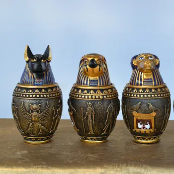 Ustvarjalne Starem Egiptu Art&Craft Faraon Kip Gorilla Pes Shranjevanje Jar Orel Retro Shranjevanje Domačega Vina Kabineta, Dekor M5428
