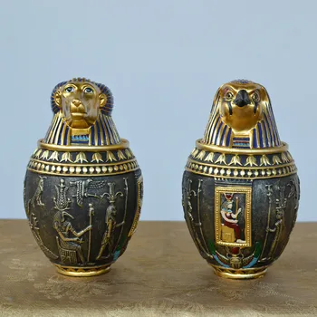 Ustvarjalne Starem Egiptu Art&Craft Faraon Kip Gorilla Pes Shranjevanje Jar Orel Retro Shranjevanje Domačega Vina Kabineta, Dekor M5428