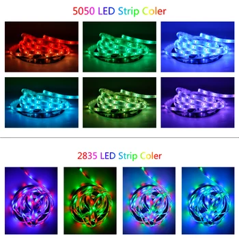 LED Trak RGB Svetlobe 5050/2835 60LED/M Nepremočljiva Prilagodljiv Svetilka Barva Zamenljiva Prilagodljiv 5M 10 M 15M 20M TV Računalnik Dekoracijo