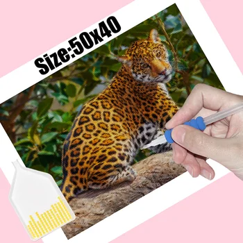 Celoten Kvadratni/Krog sveder diamantni Slikarstvo Malo Jaguar 5D DIY diamond vezenje mozaični Okras slikarstvo BX0706