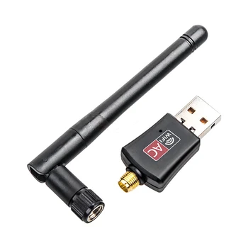 802.11 B/G/N/AC Dual Band 600Mbps RTL8811CU Brezžični USB WiFi Adapter za ključ z 2,4 G&5.8 G Zunanje Antene Wifi za Android