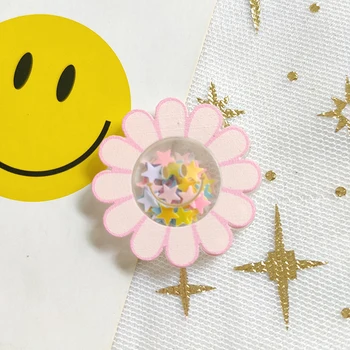 5pcs /lot 3 cm, Akril nasmeh obraz cvet formi, z Živim Kritje Za Telefon dekoracijo in DIY Bleščica Obliž