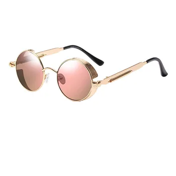 JASPEER Kovinski Krog Steampunk sončna Očala Moški Ženske Očala blagovne Znamke Oblikovalec Retro Okvir Vintage sončna Očala Visoke Kakovosti UV400