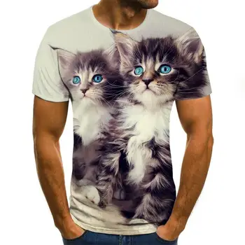 2020 nov modni 3D natisnjeni T-shirt živali vzorec poletje kratek rokav krog vratu vrh priložnostne moška T-shirt majica