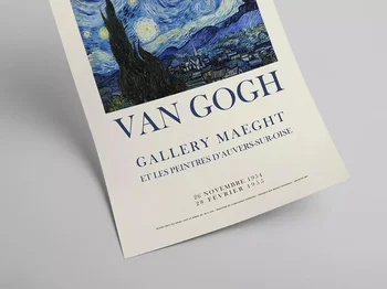 Van Gogh Zvezdnato noč plakat, Van Gogh, Tiskanje, Van Gogh plakat, Zvezdnato noč van Gogha, Razstava plakat, Galerija Maegth