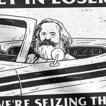 Stopite V Poraženec Smo Zasegu način Proizvodnje Vrhovi T Srajce Karl Marx Komunizem Socializem Moških Tshirts T Grafični Oblačila