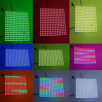 WS2812B WS2812 LED Panel Digital Prilagodljiv Matrika 16*16 256 slikovnih Pik Posamično Naslovljive 5 5050 RGB Full Sanje Barve, UW