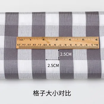 1 Meter bambusove preje barvanje kariran trak tkanine za retro elegantno srajco, obleko otroci oblačila T357
