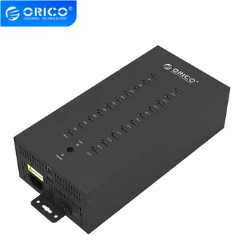 ORICO 20 Pristanišč, Industrijskih USB2.0 HUB z doplačilom Način in Datum Način-Black (IH20P)