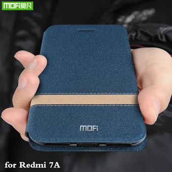 Za Redmi 7A Primeru Xiaomi Redmi 7A Kritje za Mi 7A Flip Xiomi Stanovanj MOFi Original TPU PU Usnje Mehko Silikonsko Stojalo