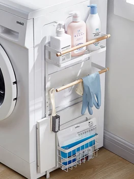 Prebijanje-brezplačno pralni stroj shranjevanje rack magnetni sesalna design strani wall-mounted police multi-funkcionalno shranjevanje rack