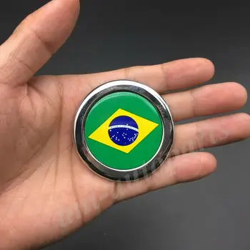 Kovinski Brazilija Brazilska Zastava Avto Emblem Značko Motocikel Nalepke Oklep