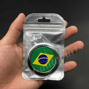 Kovinski Brazilija Brazilska Zastava Avto Emblem Značko Motocikel Nalepke Oklep