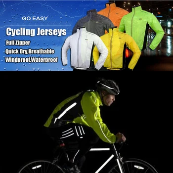 Men ' s Long Sleeve Kolesarjenje Dresov Kolesa, Kolo, MTB Majica za Gorsko kolesarjenje Jersey Kolesarjenje Oblačila Odsevni Trak Žepi Jersey