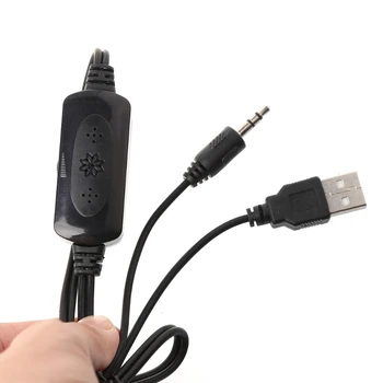 Novo 1 Par Mini USB Pogon Linijo za Nadzor Stereo Posnetek-Na Zvočnik Za Notebook Laptop Dec14