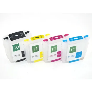 4 barve, Ponovno Črnilom Kartuše za HP10 11 za HP Designjet 100 110 70 Tiskalnik z Auto Reset Čipi