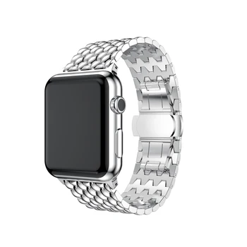 Luksuzni iz nerjavečega jekla, trak za apple watch band 44 mm 38 mm iwatch band 42mm 40 mm correa zapestnica watchband za apple watch 4 3