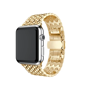 Luksuzni iz nerjavečega jekla, trak za apple watch band 44 mm 38 mm iwatch band 42mm 40 mm correa zapestnica watchband za apple watch 4 3