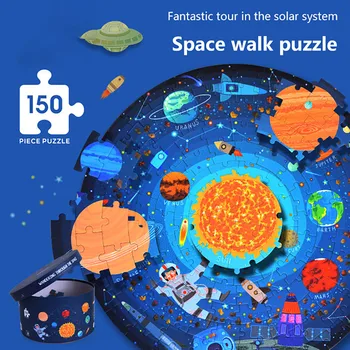 HINST sestavljanke Solarni Sistem Puzzle Naučijo Solarni Sistem s Planeta v Obliki Sestavljanke Otrok, Tangram Oblike Učenja Jigsaw