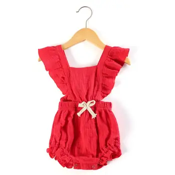 Butik, trgovina Tkanino newborn baby girl obleke brez rokavov čipke prazno poletje malčka dekleta romper