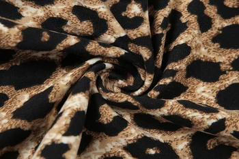 Simenual Leopard Eno Ramo Co-sls Določa Ravnanje z Dolgimi Rokavi Ženske Seksi Crop Zgornji del In Hlače Dva Kosa Obleke, Klub Baddie, Oblačila