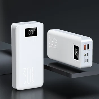 30000mAh Moči Banke TypeC Micro USB QC Hitro Polnjenje Powerbank LED Zaslon Prenosni Zunanji Polnilec Za iPhone Xiaomi