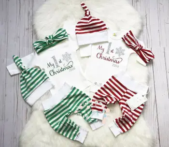 Božič Otroška oblačila iz Moje Prve Malčke Baby Fantje Dekleta Romper Hlače, Vrhovi Otroci Božič Obleke