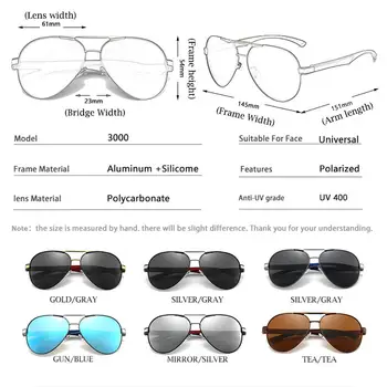 YUNSIYIXING Moških Polarizirana Aluminija Vintage sončna Očala blagovne Znamke Classic Pilotni sončna Očala Premaz Objektiv Vožnje Očala Za Moške/Ženske