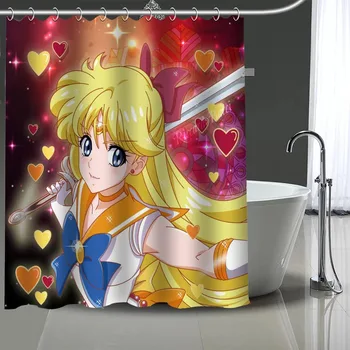 Anime Po Meri Nepremočljiva Tuš Zavese Sailor Moon Zavese Kopalnica Nepremočljiva Poliester Zavese Za Kopalnico S Kavljem