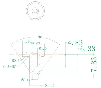 4 mm 4.35 mm tiskalnik CISS gumijasto tesnilo silikonski čep, ki veljajo za tiskalnik, se lahko ponovno polnijo Kartuša Gume po meri za risbe